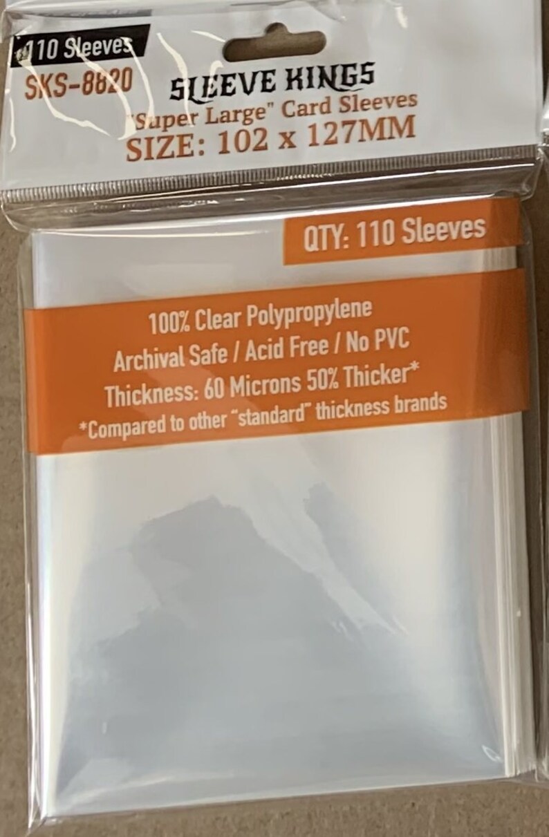 Sleeve Kings super Large Sleeves 102x127mm 110 Etsy