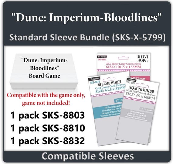 Dune: Imperium- Bloodlines" Compatible Card Sleeve Bundle (8803 X 1, 8810 X  1, 8832 X 1) - Etsy