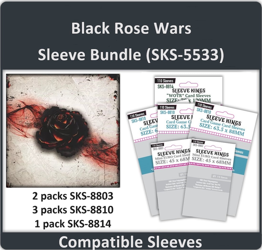 black rose wars card sleeves Wars: Rebirth Black Custom (250ct) Board Game Bliss Buy with confidence Black Rose Wars: Rebirth -