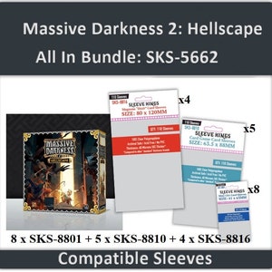 Massive Darkness 2 All In Kompatibles Schutzhüllen-Bundle (8801 X 8 + 8810 X 5 + 8816 X 4)