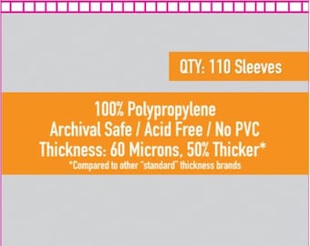 9XL Game Card Sleeves (60x130mm) 110 Pack, 60 Microns, SKS-8846