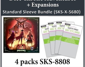 Dice Throne Adventures" + Expansions Compatible Sleeve Bundle (8808 x 4)