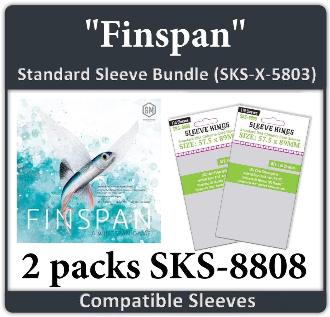 Finspan" Compatible Card Sleeve Bundle (8808 X 2) - Etsy Finspan" Compatible Card Sleeve Bundle (8808 X 2) - Etsy