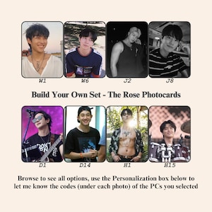 The Rose Kpop-pc's, fotokaarten, Woosung, Hajoon, Dojoon, Jaehyeong, Hobihearteu Shop