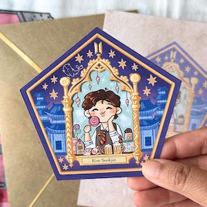 Tarjeta de chocolate con forma de rana del mago Jin / Kim Seokjin / Hobihearteu Shop