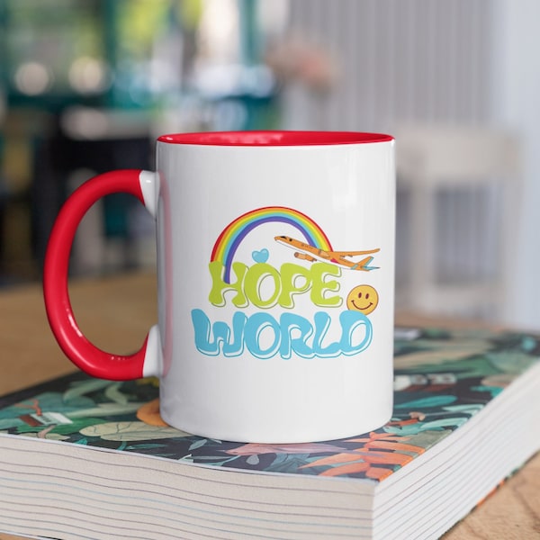 Hope World Ceramic Accent Mug 11 Oz | Jhope Hobicore | Hobihearteu Shop