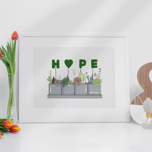 Hope Planter Merch Kunstdruck Poster | Hope World | Holzkern | Schreibwaren | Postkarte | Hobihearteu Shop