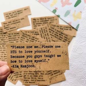 Namjoon 20 pcs Citações papel kraft adesivo para diário de registro | RM Namjooning | Loja Hobihearteu