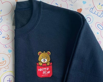 Taehyung Winter Bear Adorable Chibi Sticker Sheet Cute V - Etsy UK