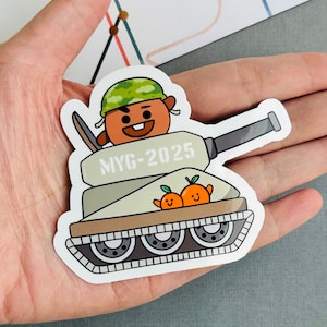 Shooky Military BTS Vinyl Waterpoof Sticker | Suga AgustD | Hobihearteu Shop