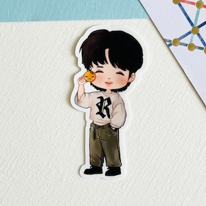 Jimin and Yoongi Tangerine Vinyl Sticker | Jimin Yoongi AgustD | Hobihearteu Shop