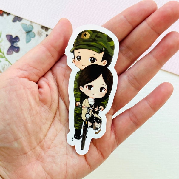 CLOY Crash Landing On You waterproof sticker | Captain Ri Jeong-hyeok Yoon Se-Ri Kdrama | Hobihearteu Shop