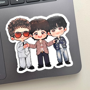 WKorea Event Namjoon Hobi and Taehyung Heart Hand Pose Vinyl Waterpoof Sticker | Hobihearteu Shop New Arrival