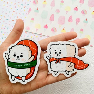 Super TunaRJ Sushi Nigiri Set 2-Aufkleber Vinyl Waterpoof | Jin Seokjin Runseokjin | Hobihearteu Shop