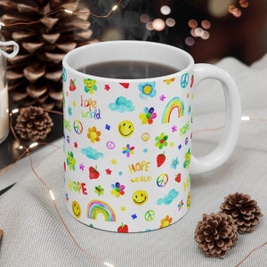 Jhope Hobicore Hobi Keramik 11 Unze weiße Tasse | Hobi | Hobihearteu Shop