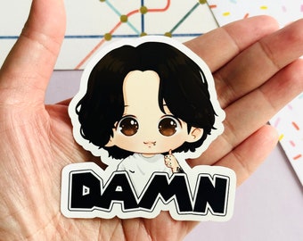 Jungkook Damn Adesivo Vinil Impermeável | Jk | Loja Hobihearteu