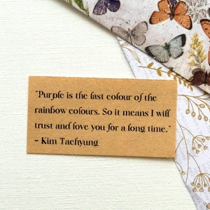 Taehyung Zitate Kraftpapier Aufkleber für Journaling Journal | V | Hobihearteu Shop