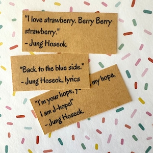 Jhope 23 stk Zitate Kraftpapier Aufkleber für Journaling Journal | Hobi Hobicore Jack in the Box | Hobihearteu Shop