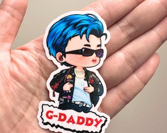 Pegatina de vinilo impermeable G-DADDY Singapore G-DRAGON / Bigbang / Tienda Hobihearteu