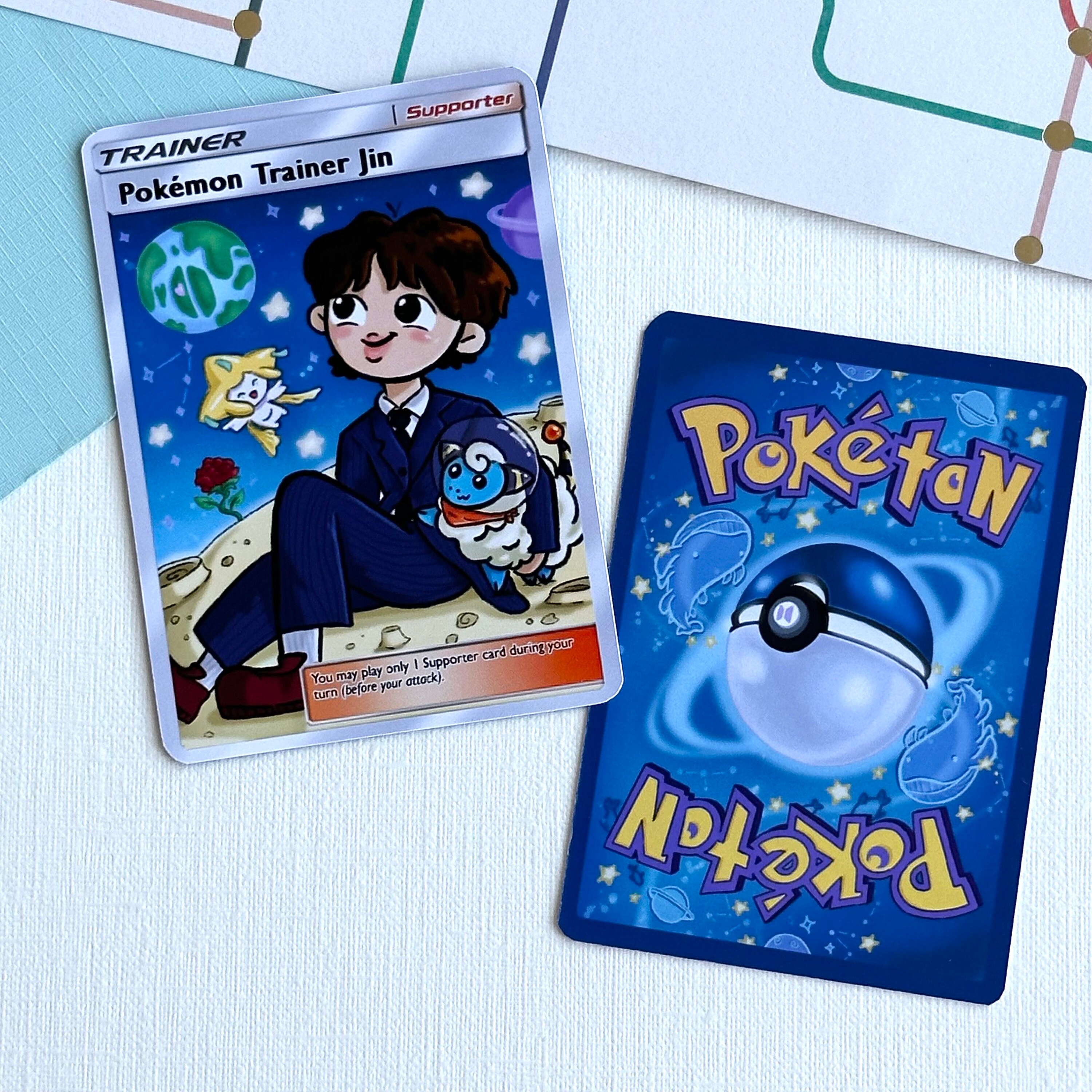 Jin Poketan Card |  Runseokjin Seokjin | Hobihearteu Shop