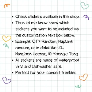 Concert Tour Stickers Wholesale Bulk freebies for your giveaways | Hobihearteu Shop image 2