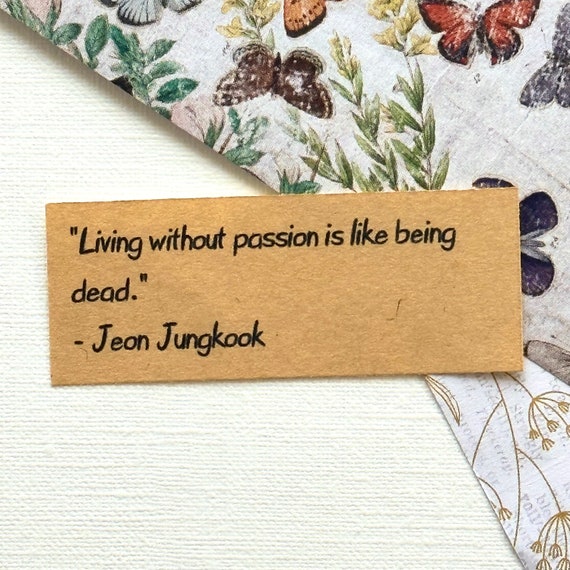Jungkook Quotes kraft paper sticker for journaling journal | Jungkook JK | Hobihearteu Shop