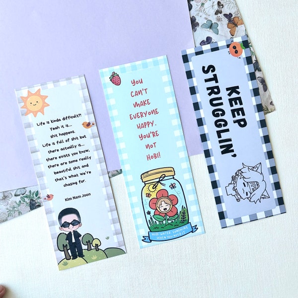 Rapline Life Advice BTS Bookmarks | Namjoon RM Jhope Hobi Suga Yoongi | Hobihearteu Shop