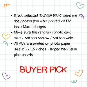 Concert Tour Photocards PCs Freebies Bulk Wholesale | Hobihearteu Shop Buyer Pick - CUSTOM