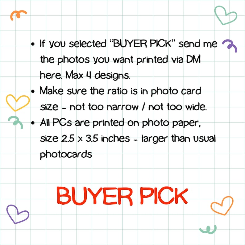 Concert Tour Photocards PCs Freebies Bulk Wholesale | Hobihearteu Shop Buyer Pick - CUSTOM