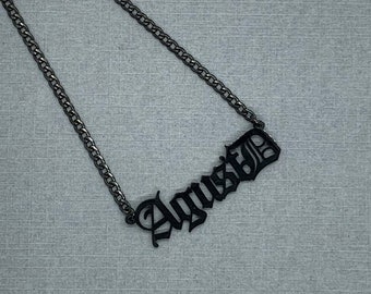 AgustD Necklace Black Yoongi Suga AgustD Jewelry | Hobihearteu Shop