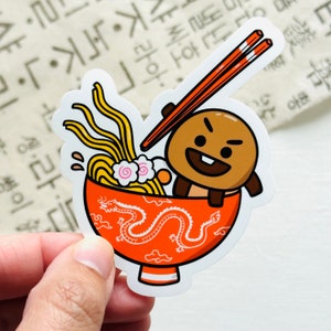 Haegeum Shooky Chopsticks Vinyl Waterpoof BTS Sticker | Yoongi Suga AgustD | Hobihearteu Shop