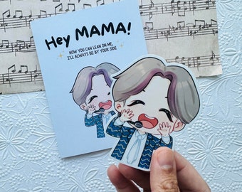 Jhope Mama Moederdagkaart | Hobi Hoop op straat | BTS-kaartsticker | Hobihearteu-winkel