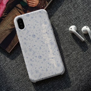 Indigo Wildflower iPhone Samsung Galaxy Phone Case | Namjoon Namjooning | Hobihearteu Shop