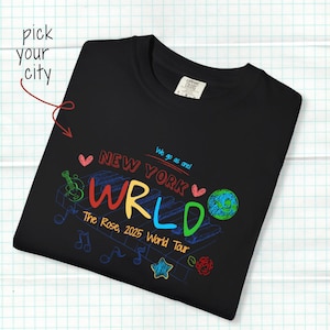 The Rose WRLD Tour 2025 Shirt Pick Your City - New Arrival Hobihearteu Shop