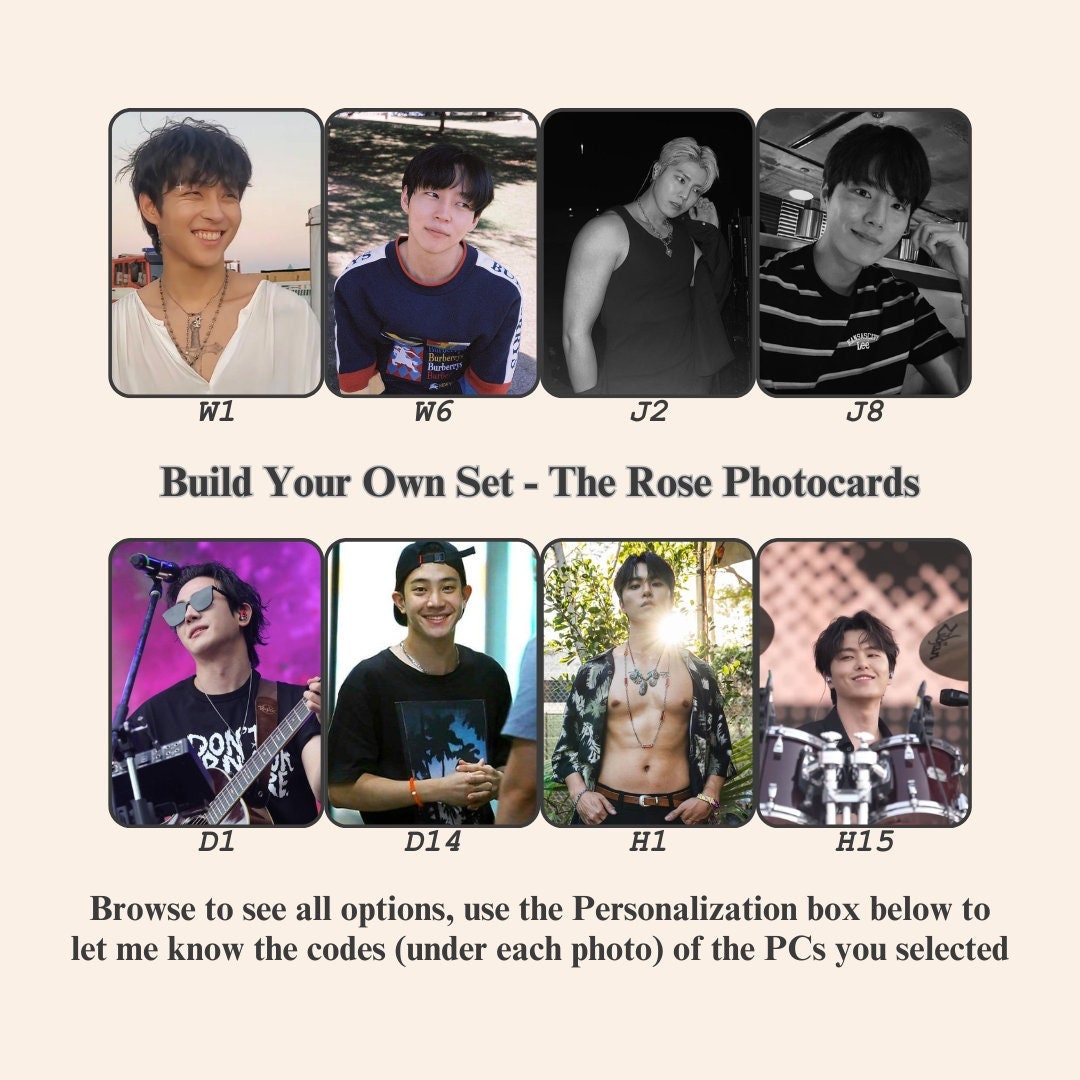 The Rose Kpop Pcs, Photocards, Woosung, Hajoon, Dojoon, Jaehyeong, Hobihearteu Shop