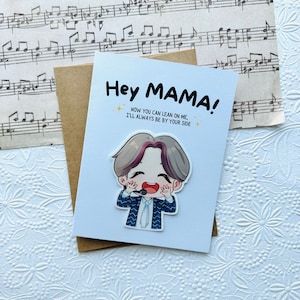 Tarjeta del Día de la Madre de Jhope Mama / Hobi Hope en la calle / Tarjeta adhesiva / Tienda Hobihearteu