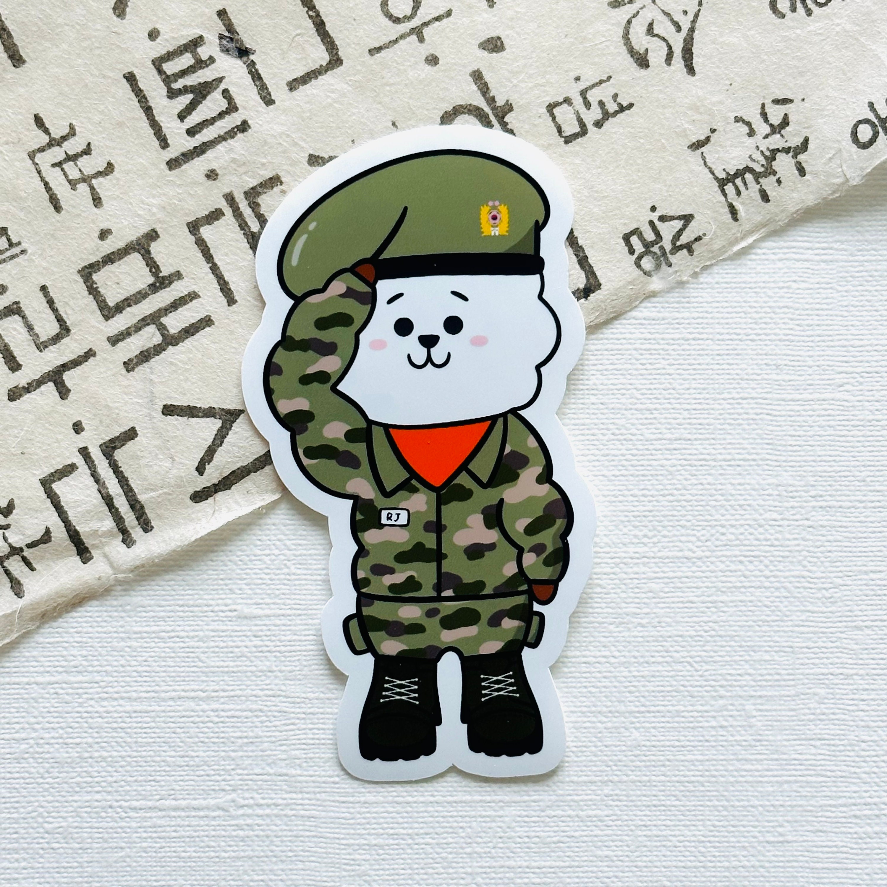 RJ ミリタリーステッカー ビニール 防水 | ジン・ソクジン 