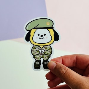 Chimmy Militär Vinyl Waterpoof Aufkleber | Jimin Jm | Hobihearteu Shop