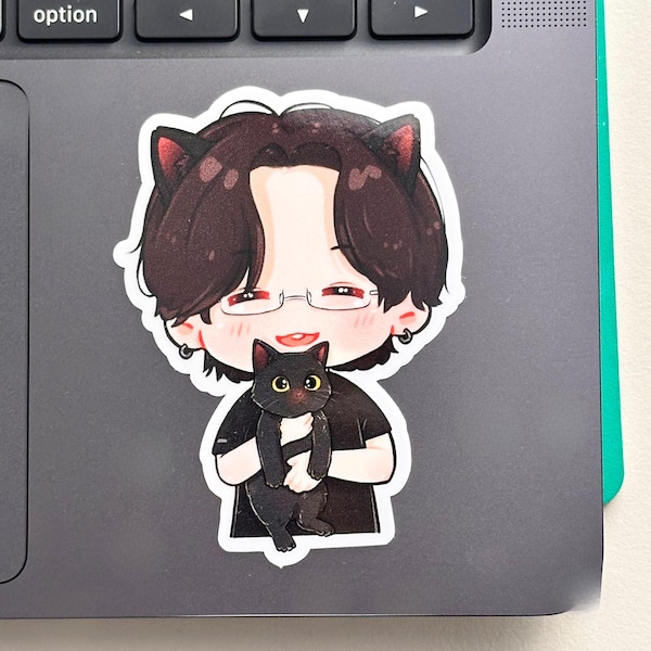 Yoongie and Tangie Vinyl Waterpoof Sticker | Suga AgustD Seol Tang Cat | Hobihearteu Shop