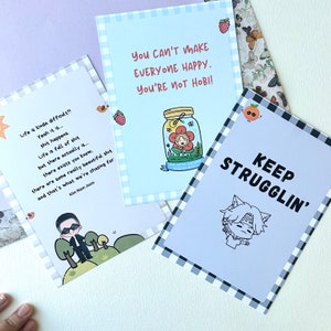 Rapline Lebensratschläge Postkarten | Namjoon RM Jhope Hobi Suga Yoongi | Hobihearteu Shop