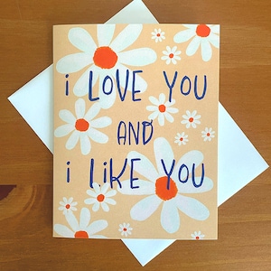 Te amo y me gustas - Tarjeta de aniversario de Parks and Rec