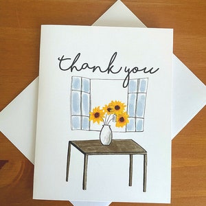 Sunflower Thank You Card