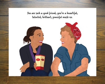 Parks and Rec Galentine's Day Card, Leslie and Ann Birthday Card, Bridesmaid Card