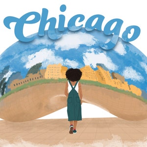 She&#39;s Bean There - Chicago Bean Art Print