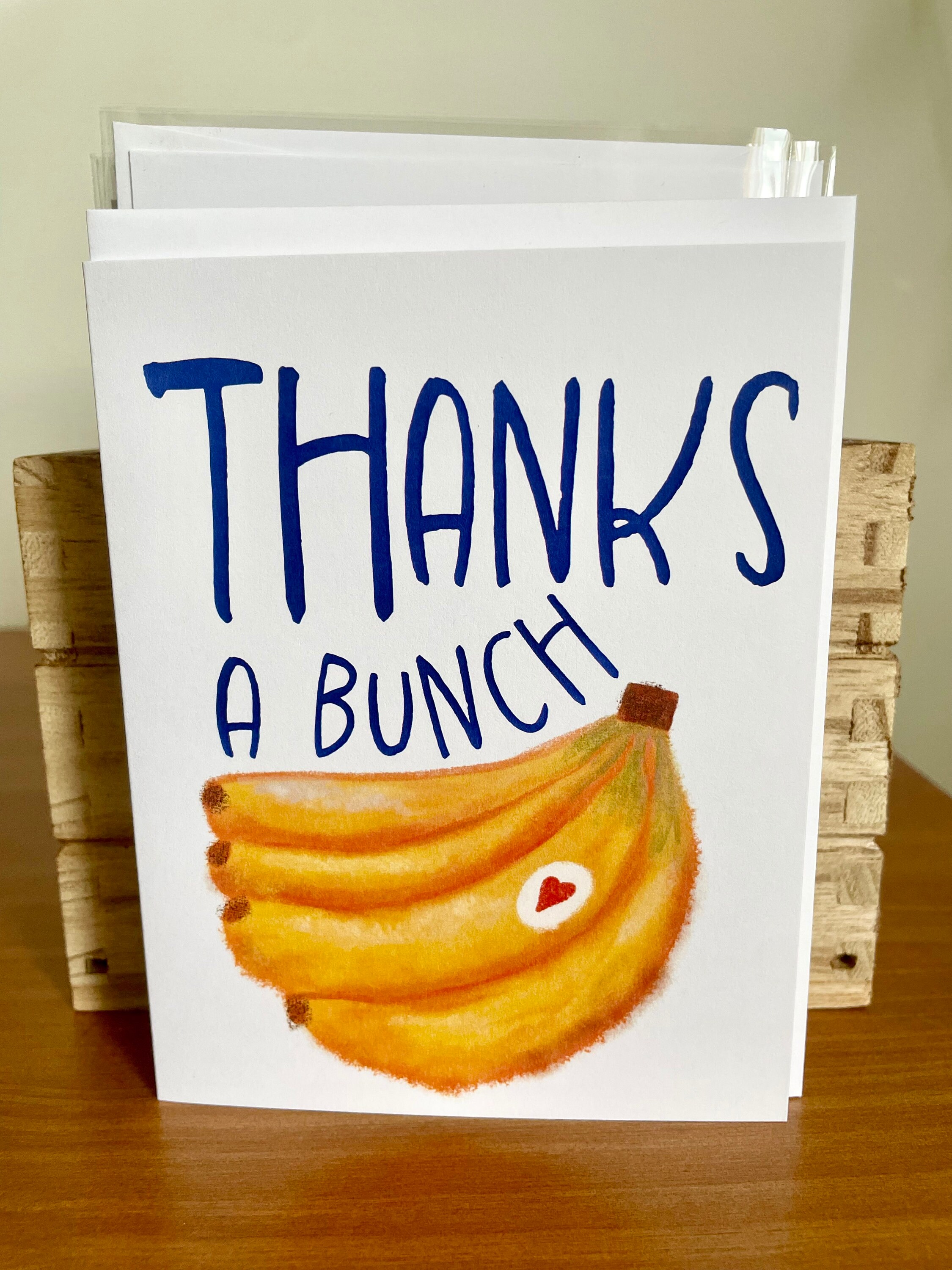 Thanks a Bunch - Banana Bunch Thank You Card - Etsy