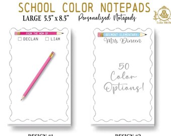 Teacher Parent Stationery Notepad | School Pencils Memo Note Pad (Large 5.5x8.5)