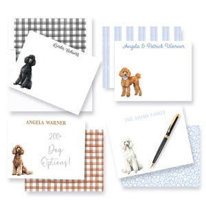 Poodle Standard Stationery Notecards: Dog Breed Thank You Note Cards