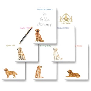Golden Retriever Notepad | Goldador Lab Mix Dog Breed | Personalized Family Pet Stationery Gift (Large 5.5x8.5 Writing Pad)