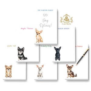 Chihuahua Notepad | Personalized Dog Breed Stationery Gift | Family Pet Memo Pad (Large 5.5x8.5 )