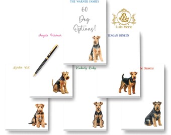 Airedale Terrier Notepad | Personalized Dog Breed Stationery Gift | Family Pet Memo Pad (Large 5.5x8.5 )